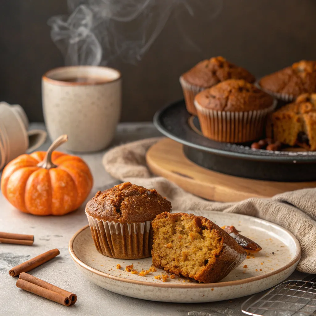 Healthy pumpkin muffins