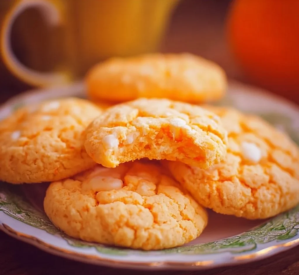 Freshly baked Creamsicle Orange Cookies on a cooling rack.