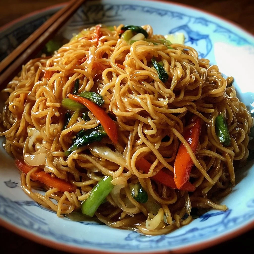 Delicious homemade lo mein cooked in 15 minutes, better than takeout.