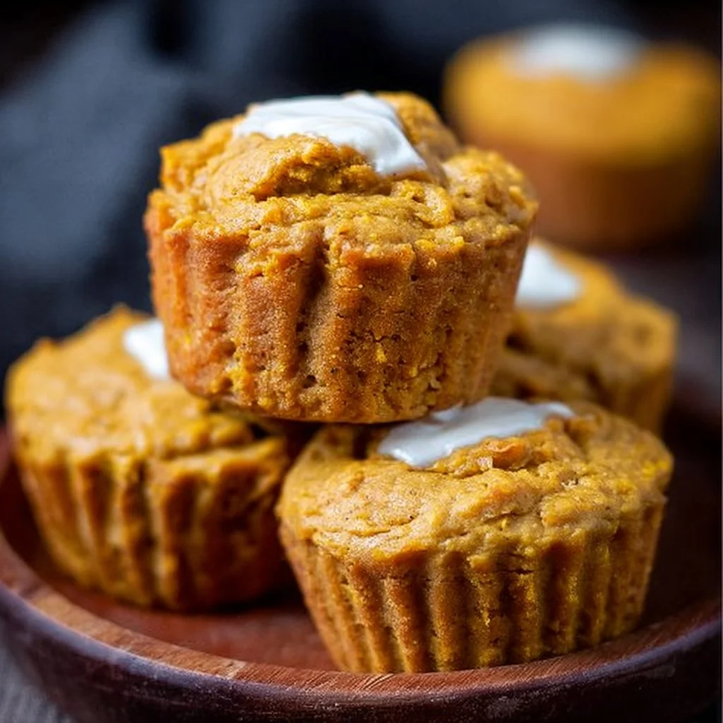 Low carb keto pumpkin muffins baked for a healthy snack option