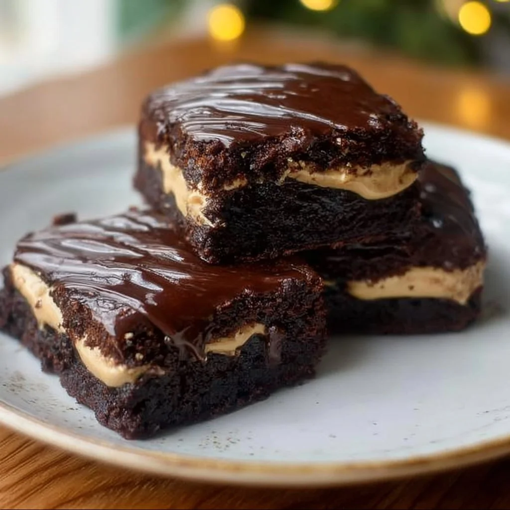 Delicious coffee cream brownies with a rich, chocolaty texture and coffee flavor.