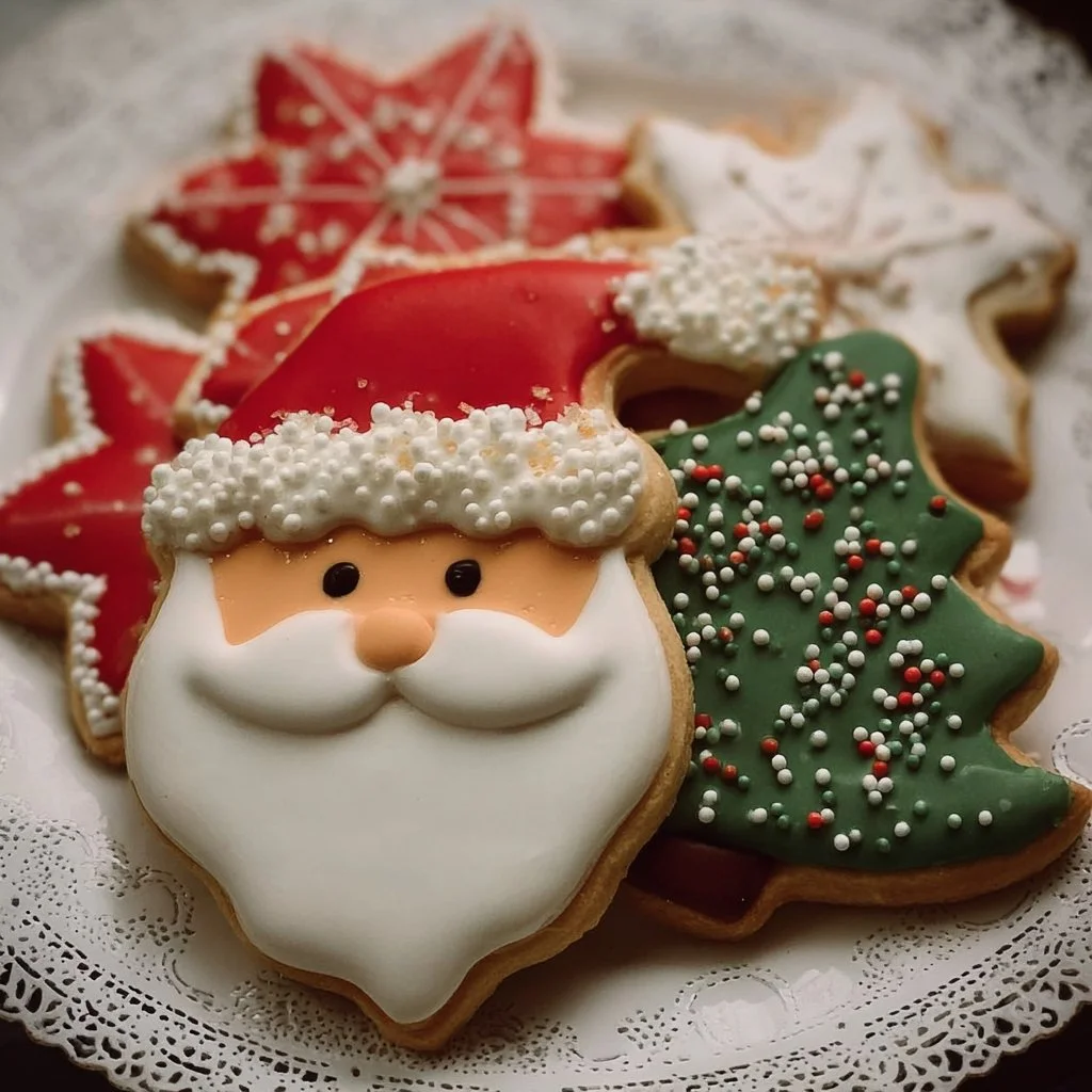 Decorated Christmas cookies by Andre Cookies for holiday celebrations