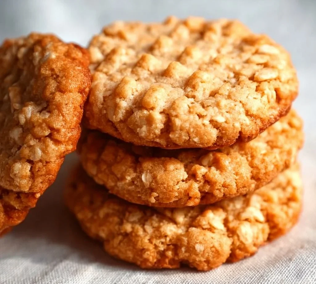 Delicious healthier peanut butter cookies on a plate