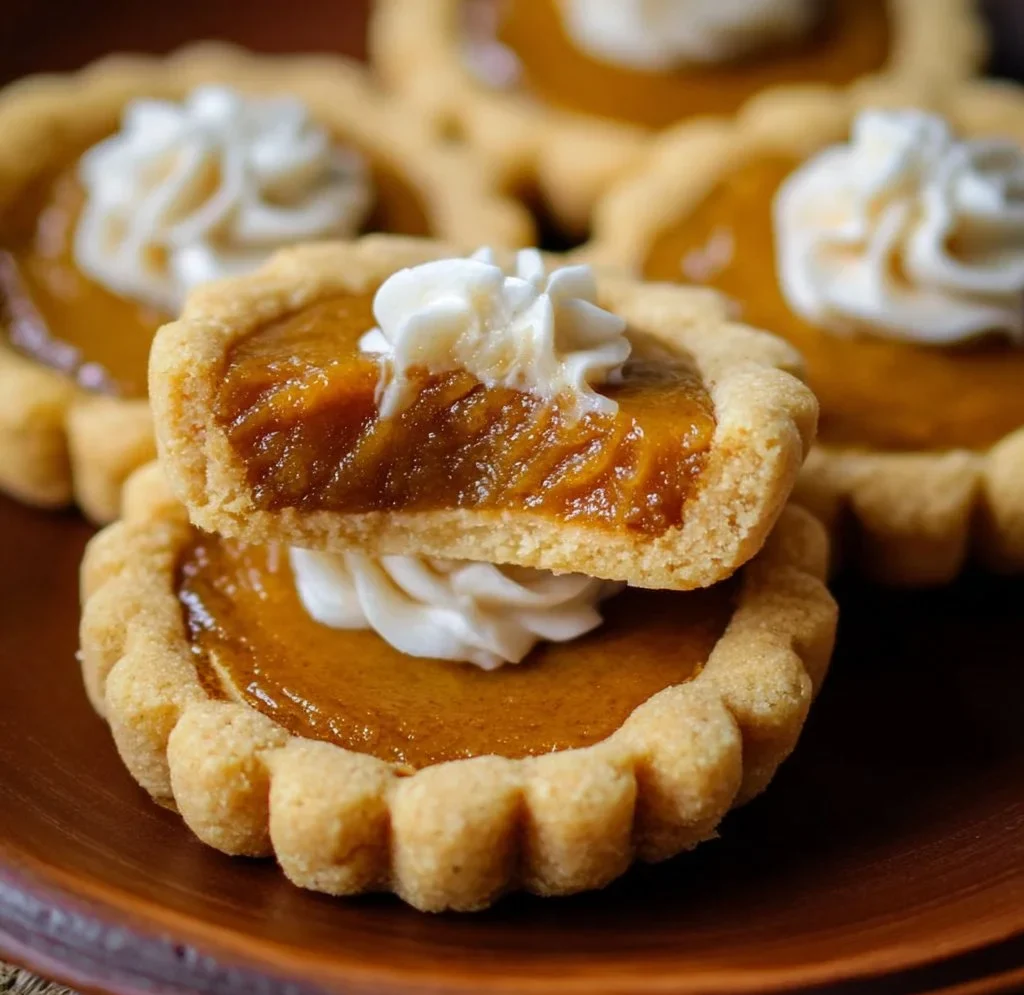 Delicious Thanksgiving pumpkin pie cookies with spice and autumn flavors