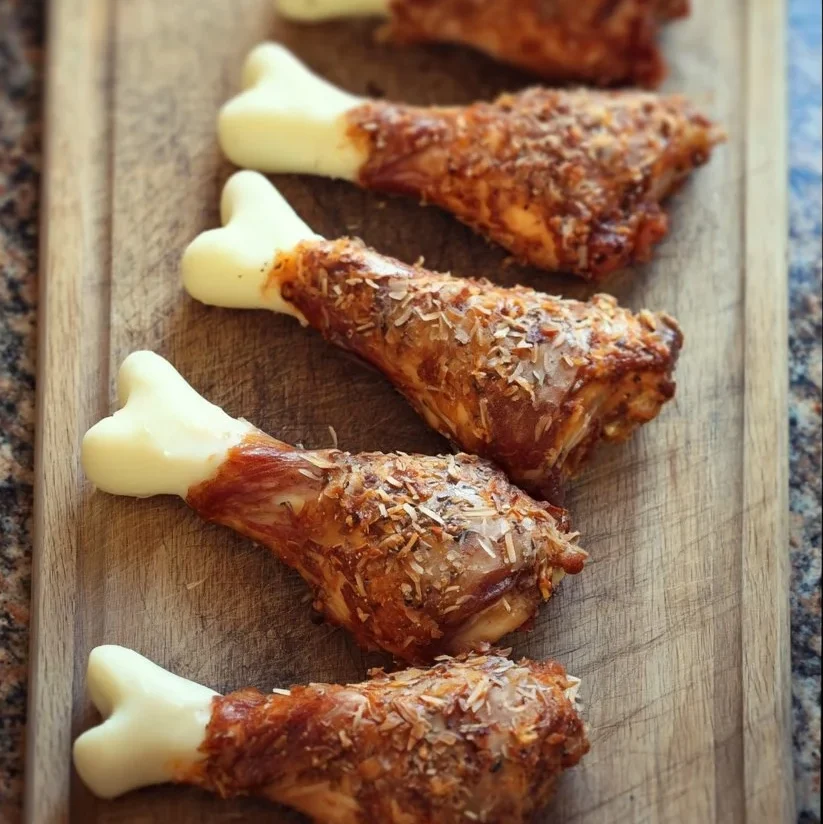 Savory turkey leg treats served on a platter with dipping sauces.