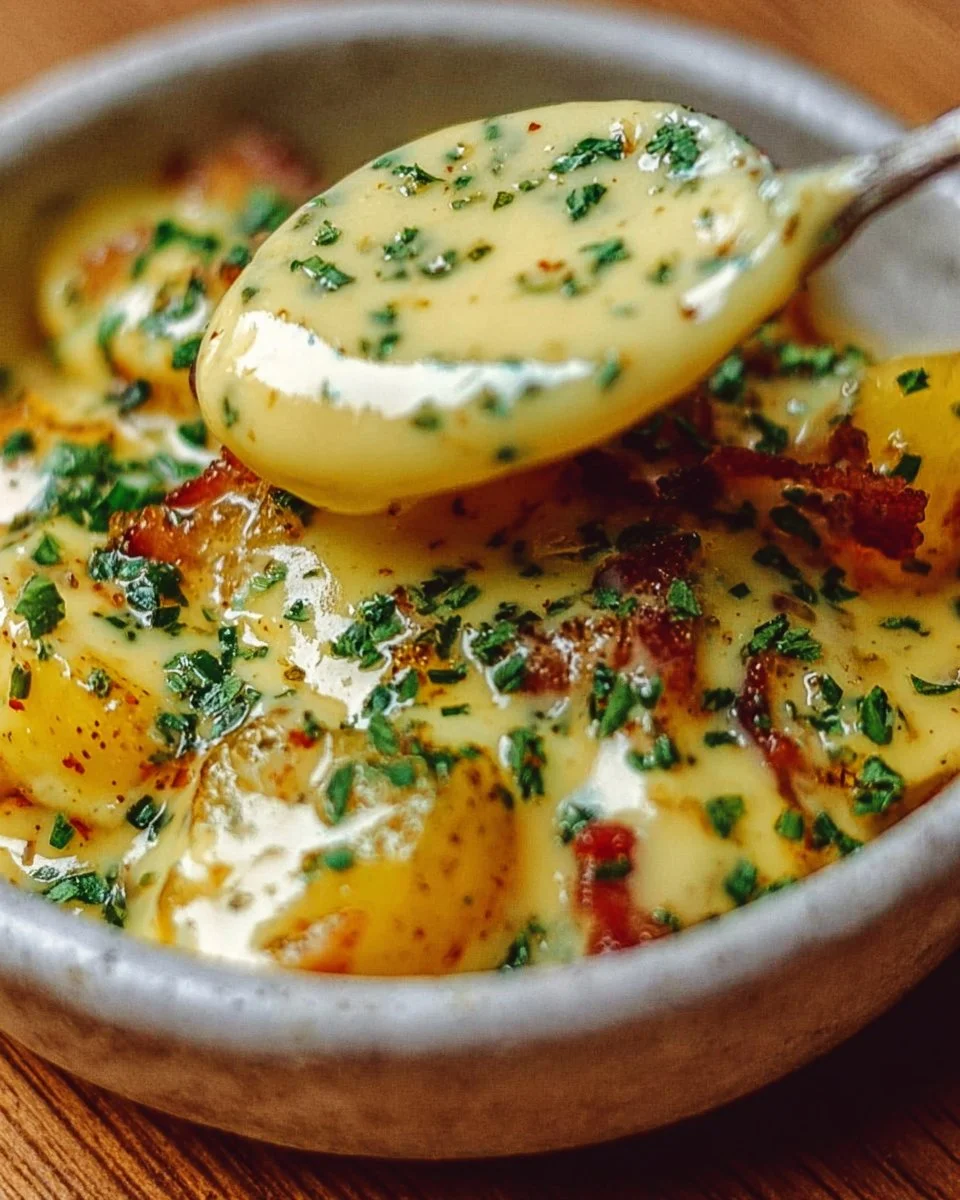 Creamy cowboy butter dipping sauce served in a bowl