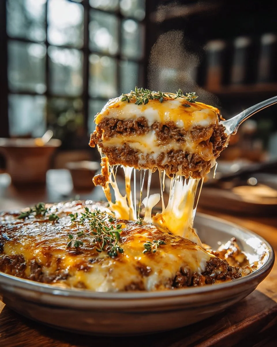 Cattle Drive Casserole dish served in a rustic setting