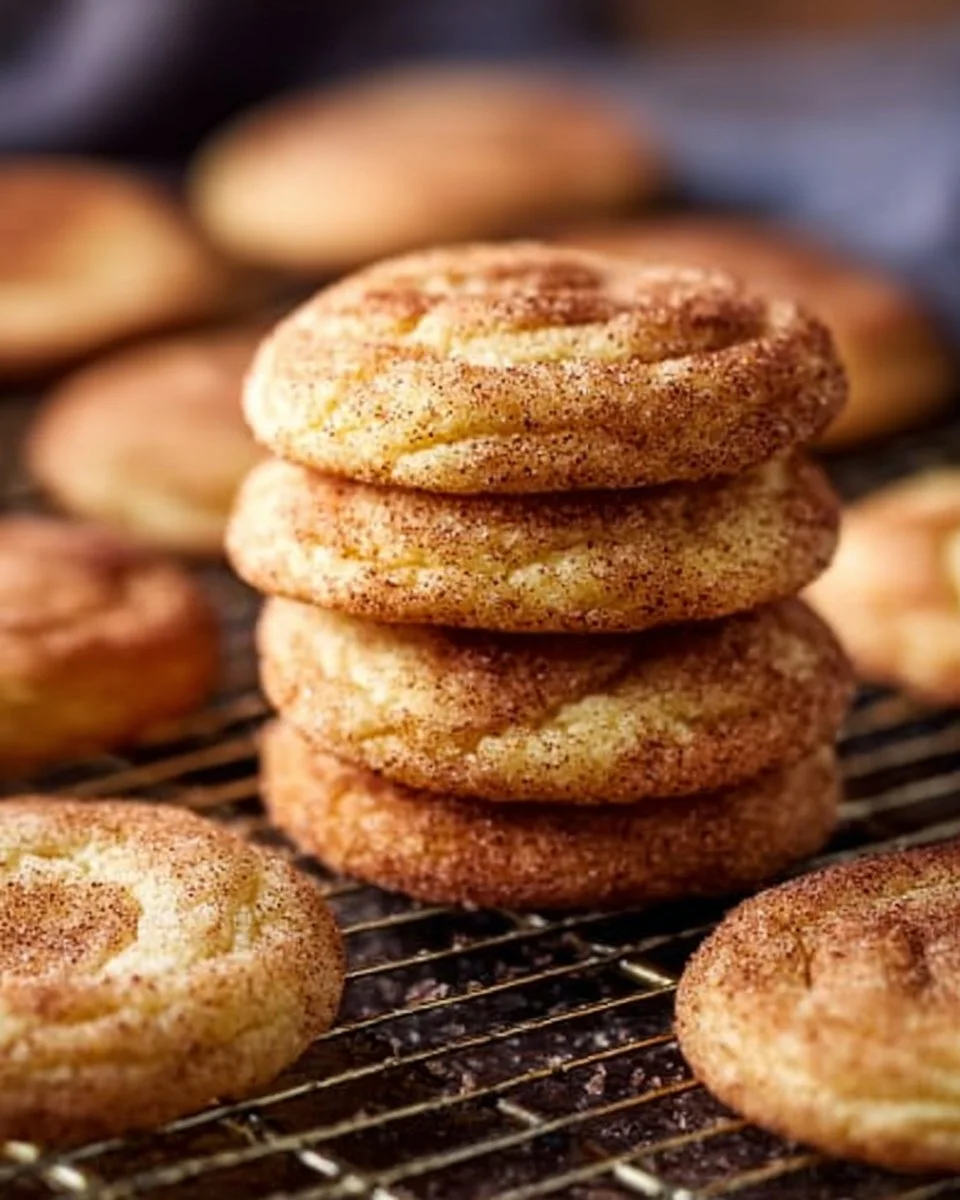 Delicious classic snickerdoodles cookies with cinnamon and sugar topping