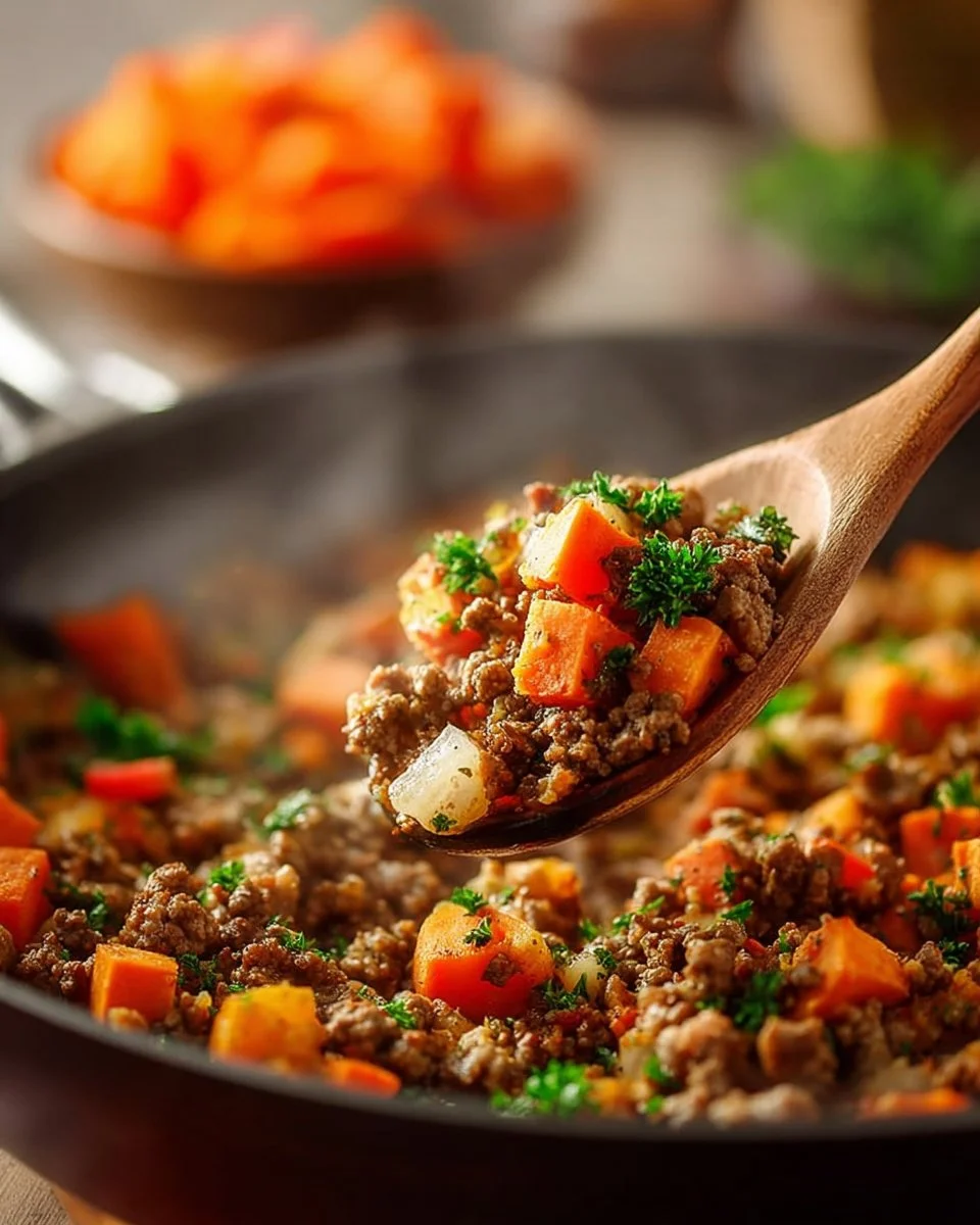 Dairy-Free Ground Turkey Breakfast Hash served in a bowl with veggies
