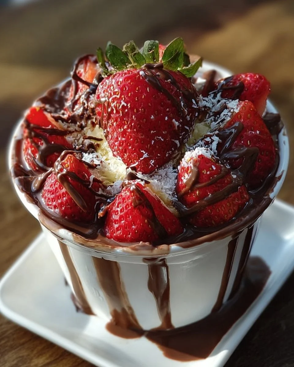 Delicious Dubai Chocolate Strawberry Cup with fresh strawberries and rich chocolate