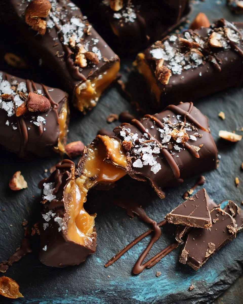 Easy homemade vegan Snickers bars made with plant-based ingredients.
