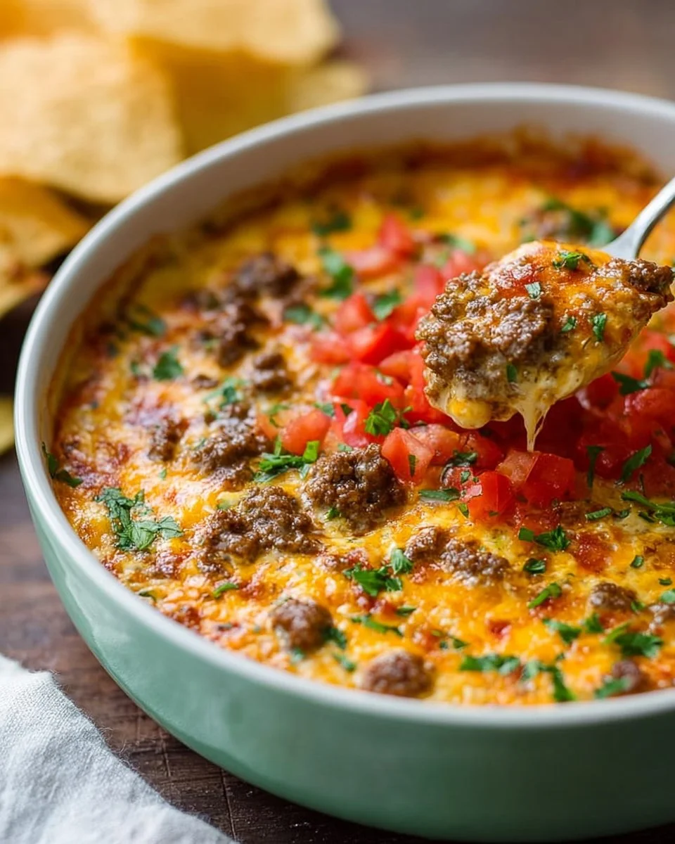 Bowl of Easy Keto Rotel Dip with Ground Beef, perfect for low-carb snacks