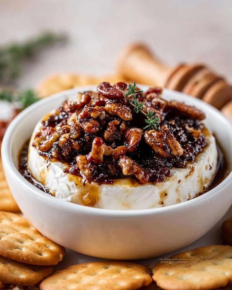 Delicious goat cheese appetizer served with fresh herbs and fruits