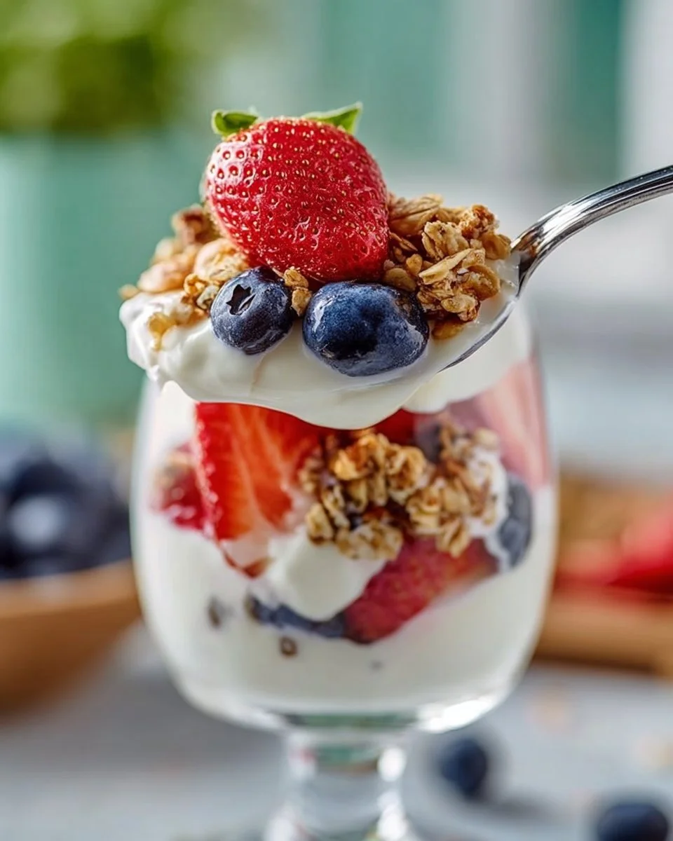 Healthy Chick Fil A Greek yogurt parfait with fruit and granola