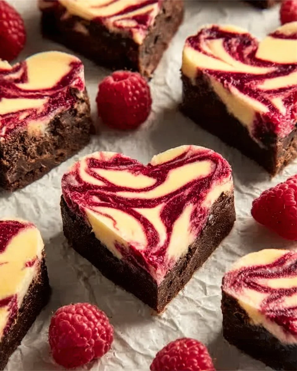 Delicious heart shaped brownies with rich chocolate flavor
