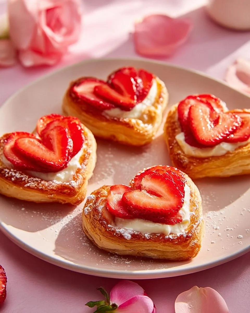 Freshly baked heart-shaped cookies decorated with icing and sprinkles