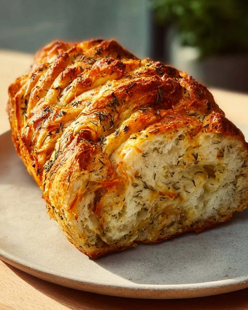 Italian Herbs and Cheese Bread fresh out of the oven