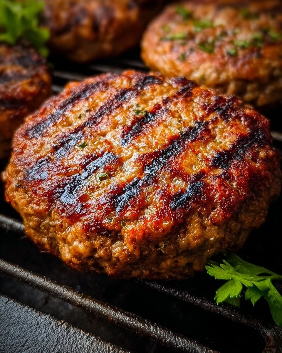 Perfect grilled turkey burgers on the grill, juicy and flavorful.