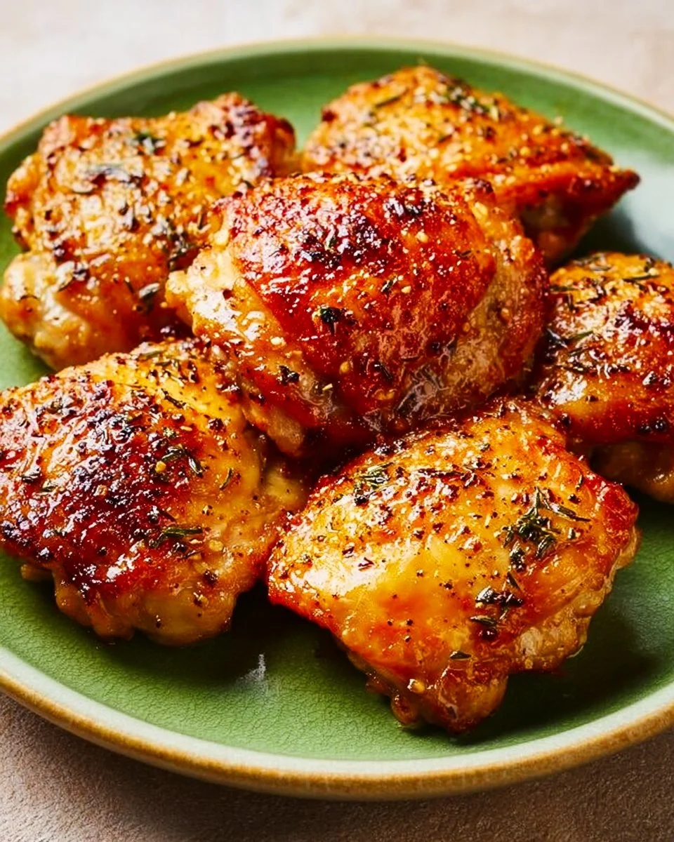 Juicy and flavorful Keto Chicken Thighs served with veggies