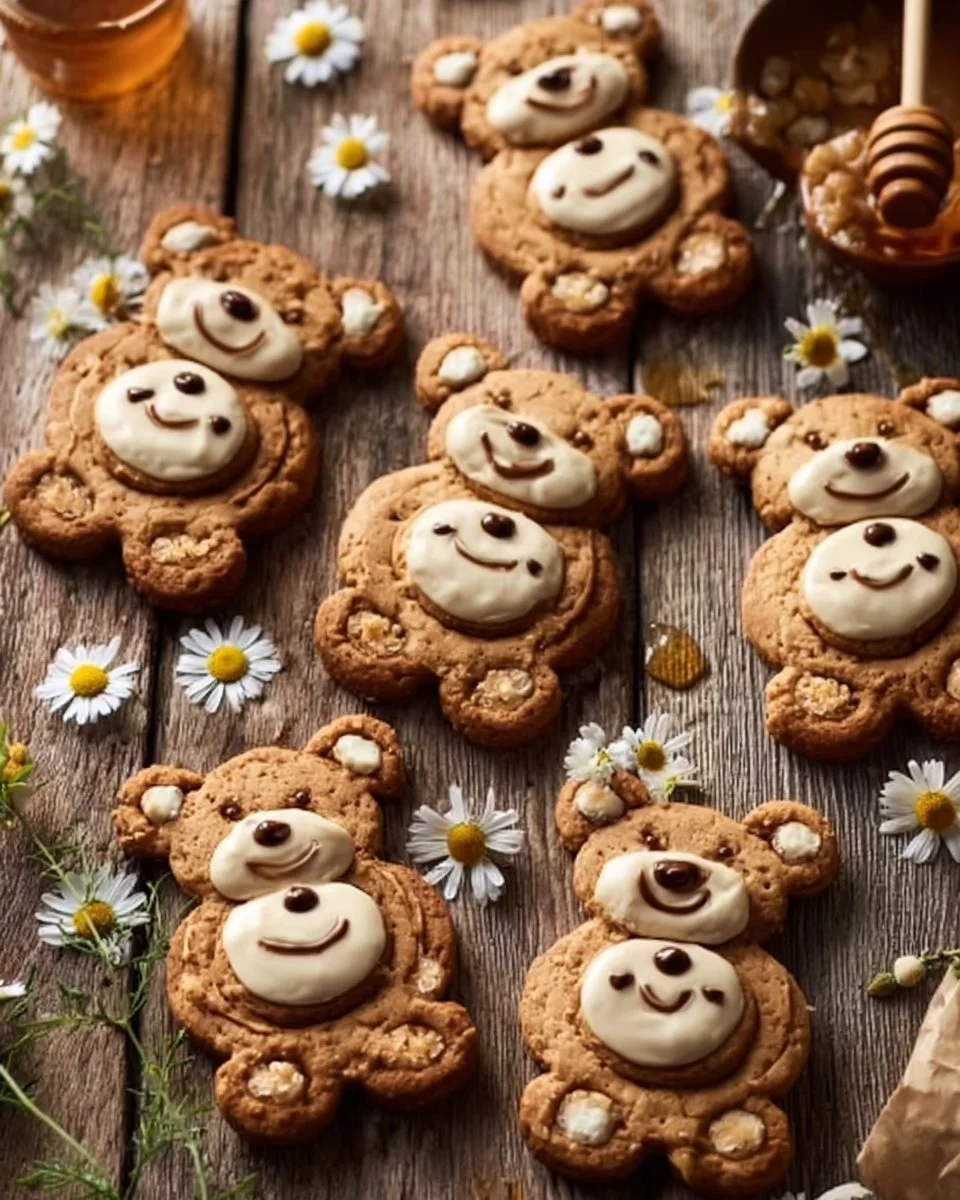 Sweet and salty teddy bear snickerdoodles on a plate with a sprinkle of cinnamon