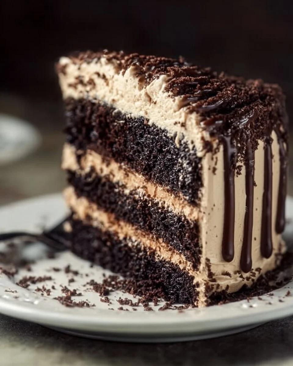 Delicious chocolate cake with Irish buttercream frosting