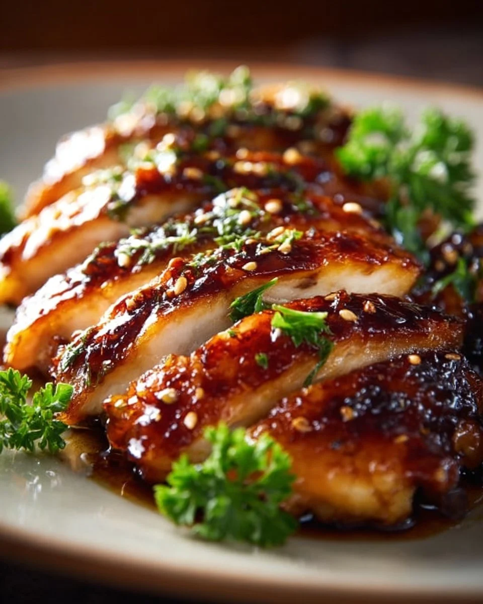 Delicious Honey Garlic Chicken served with vegetables and rice