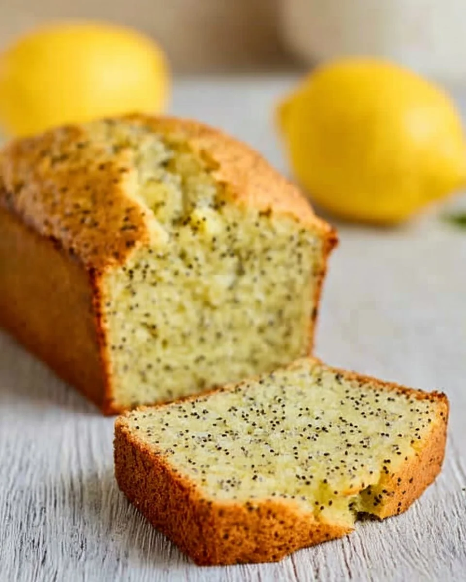 Lemon Poppy Seed Zucchini Bread fresh out of the oven, garnished with lemon zest.