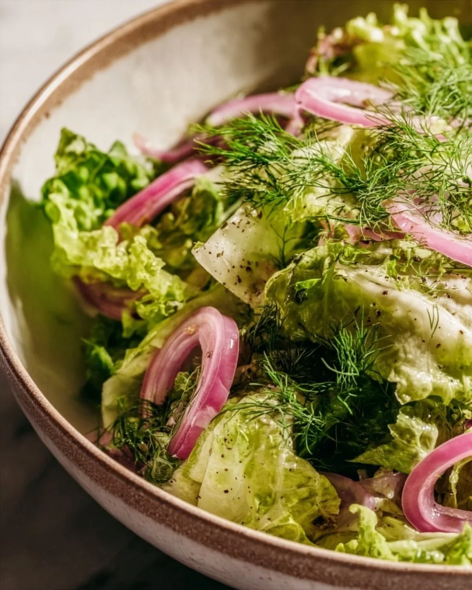 A vibrant bistro salad featuring fresh greens, tomatoes, and vinaigrette.