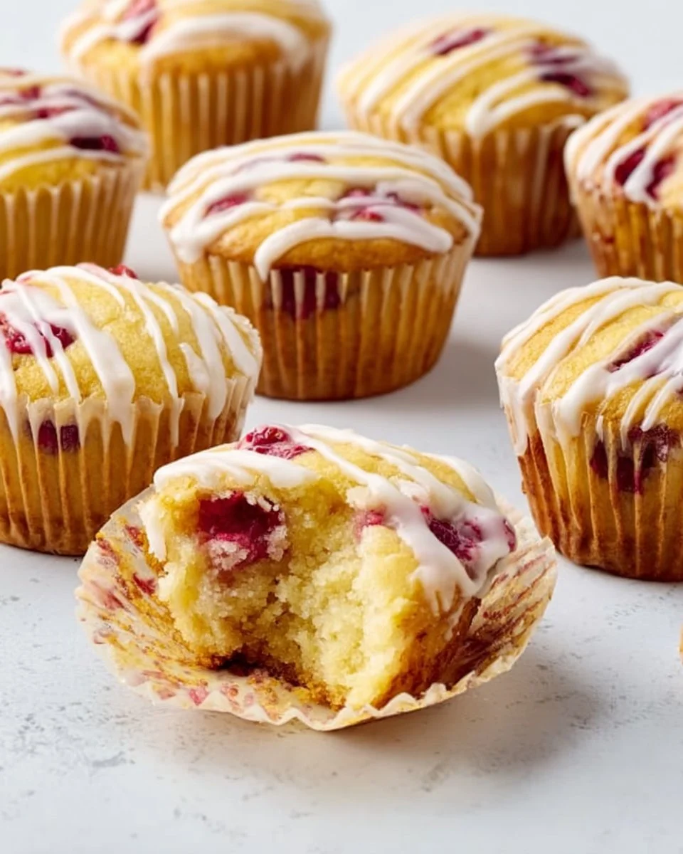 Delicious lemon raspberry dessert decorated with fresh raspberries and lemon slices.