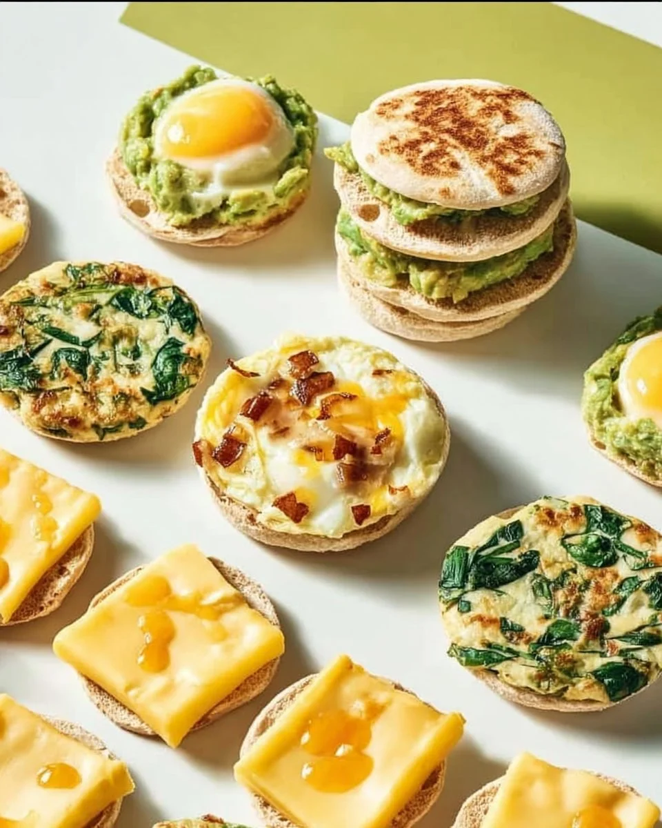 Delicious meal prep breakfast sandwiches ready for a quick breakfast.