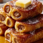 Savory Sausage Cinnamon Roll-Ups served on a platter, ready to be enjoyed.